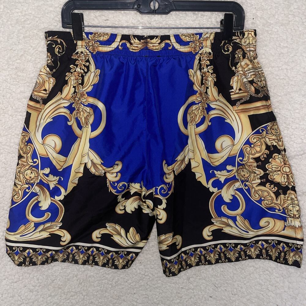 VERSACE Men's Barocco Swim Trunks Long Blue Size 7, US XL. Loud Luxury. - Picture 5 of 12